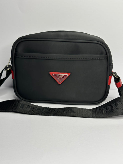 Τσαντάκι Prada Crossbody – Black with Red Details