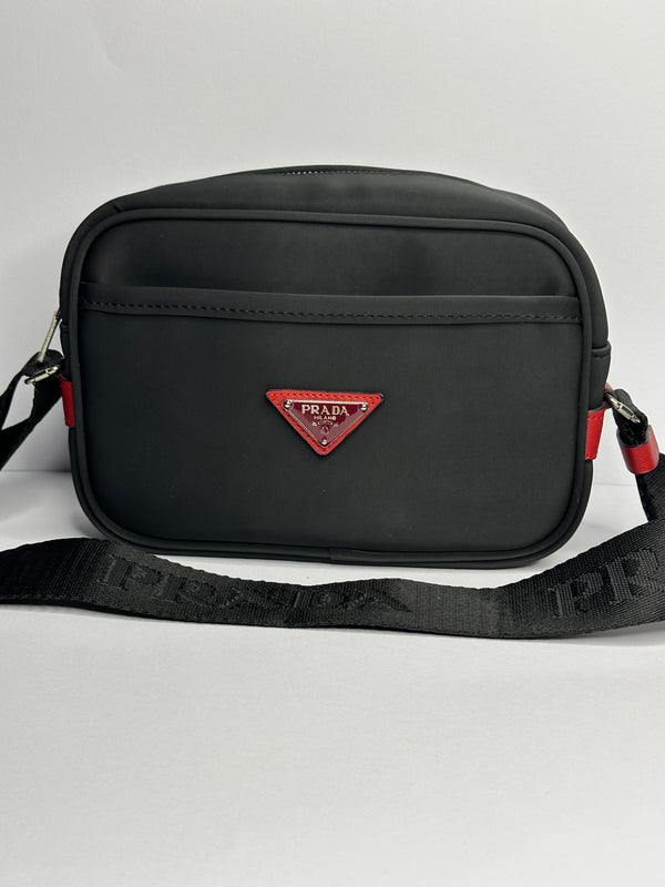 Τσαντάκι Prada Crossbody – Black with Red Details