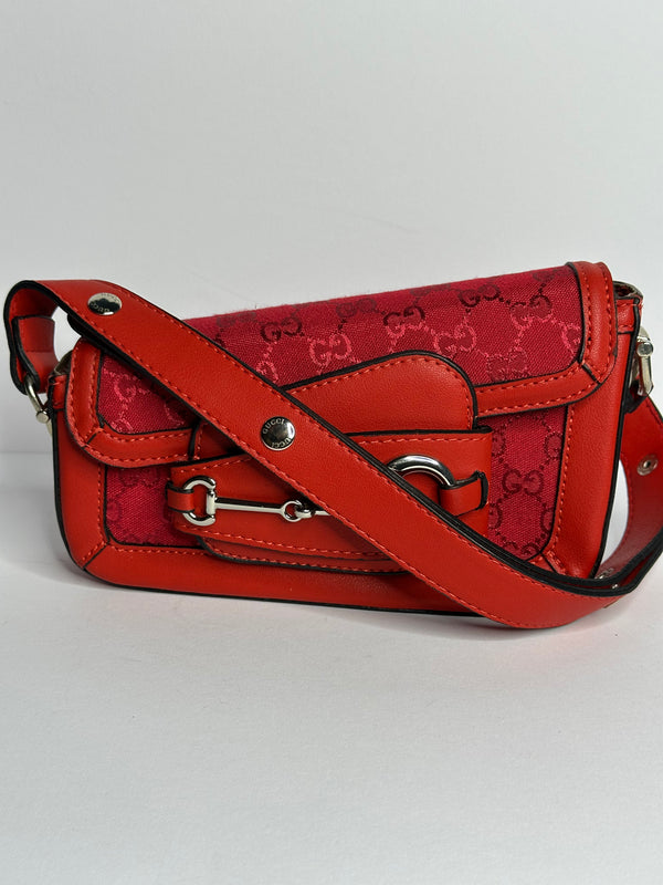 Gucci Horsebit 1955 Mini Shoulder Bag – Κόκκινη