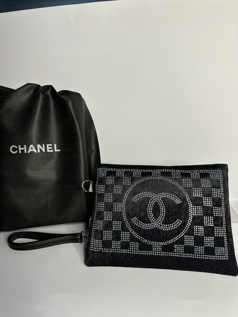 Chanel Crystal Velvet Clutch Τσάντα – Μαύρο
