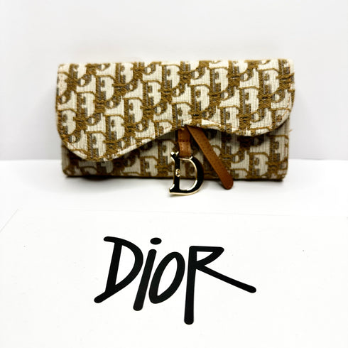 Dior Oblique Saddle Πορτοφόλι – Καφέ