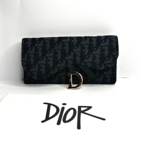 Dior Oblique Saddle Πορτοφόλι – Μαύρο