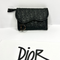 Dior Saddle Embossed Leather Πορτοφόλι – Μαύρο