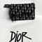 Dior Saddle Embossed Mini Πορτοφόλι – Μαύρο/Λευκό