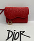 Dior Saddle Embossed Leather Πορτοφόλι – Κόκκινο