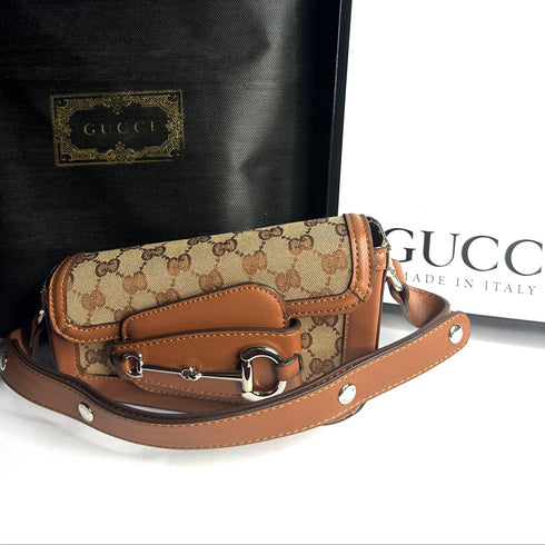 Gucci Horsebit 1955 Mini Shoulder Bag – Καφέ